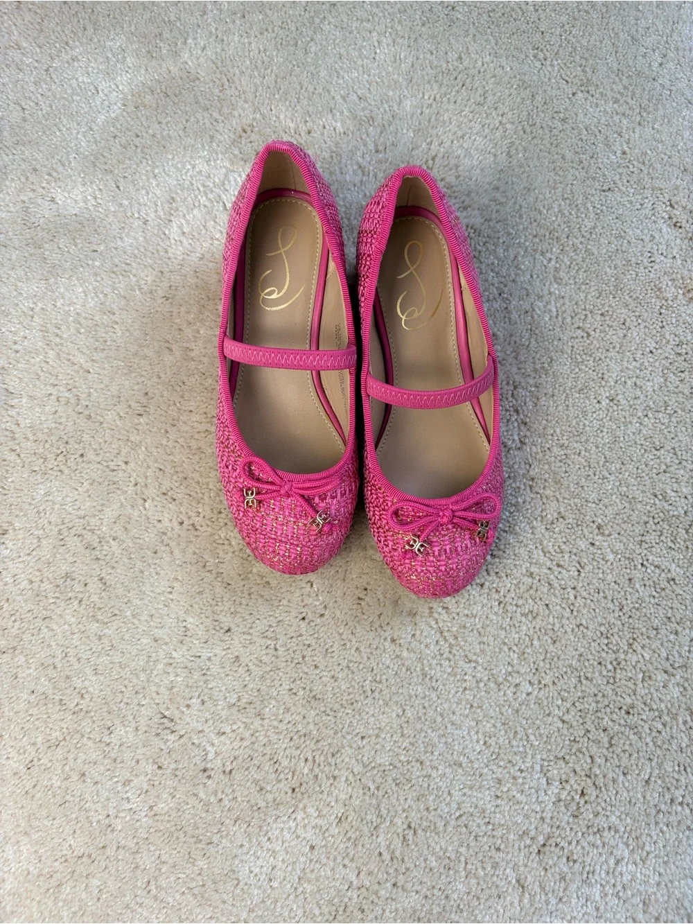 Girls Pink Mary Jane Ballet Flats - Brand Unknown